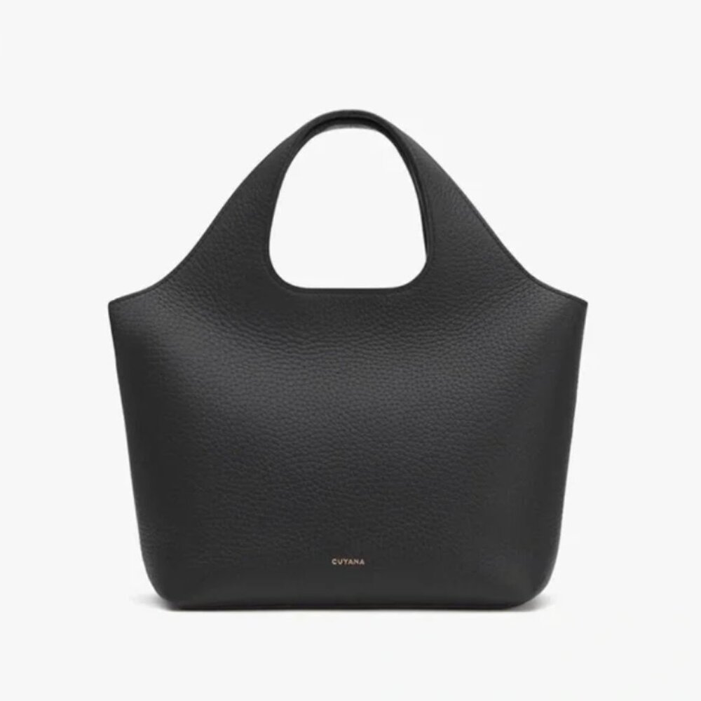 NEW Cuyana Mini System Tote in Black Pebbled Leather - Picture 3 of 12